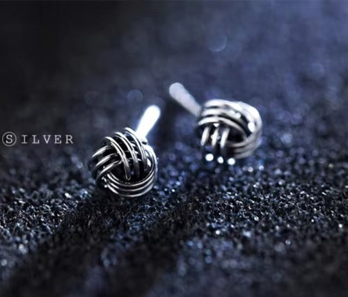 diseño Original 5 Estilo Vintage línea pendientes de perno para mujer 925 Plata de Ley