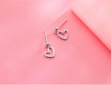 Load image into Gallery viewer, pendientes de plata de ley 925 auténtica para mujer, aretes colgantes Vintage esmerilados