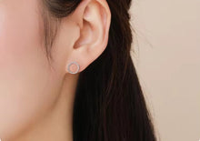 Load image into Gallery viewer, pendientes de tuerca redondos geométricos minimalistas para mujer