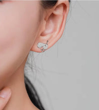 Load image into Gallery viewer, pendientes de plata de ley 925 con forma de gafas de natación para mujer