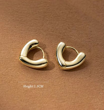 Load image into Gallery viewer, pendientes de aro de Plata de Ley 925 para mujer