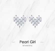 Load image into Gallery viewer, pendientes de plata de ley 925 con forma de corazón para mujer, joyería de compromiso