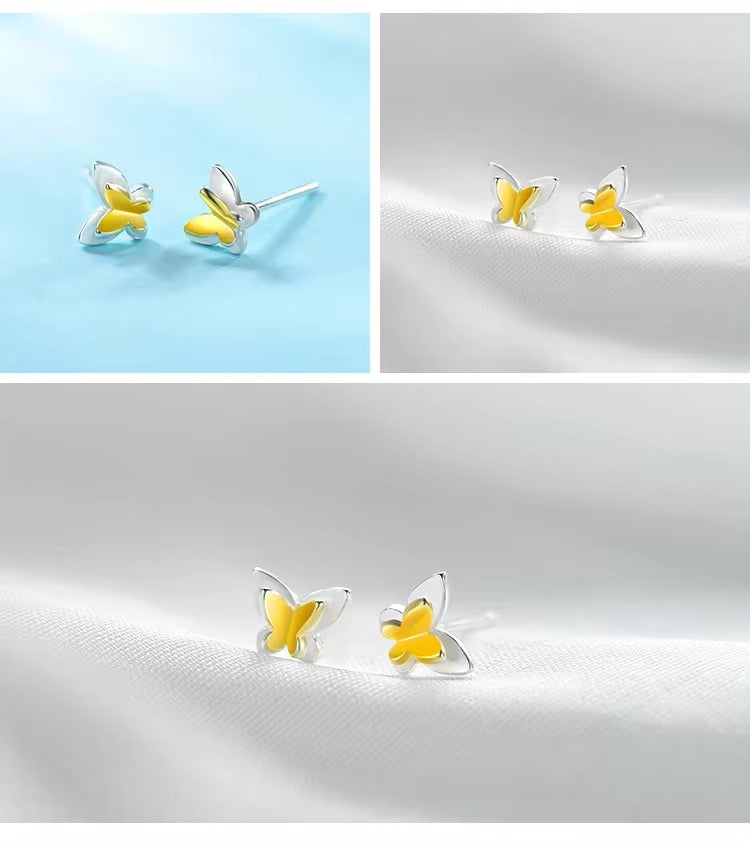 pendientes de tuerca de mariposa para mujer