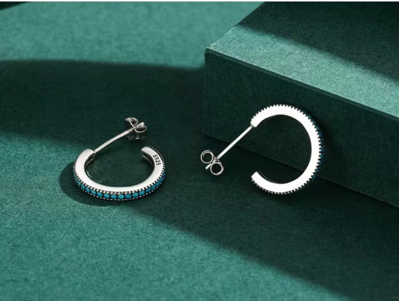 pendientes de tuerca de plata de ley 100% para mujer