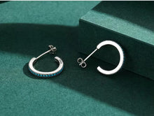Cargar imagen en el visor de la galería, pendientes de tuerca de plata de ley 100% para mujer