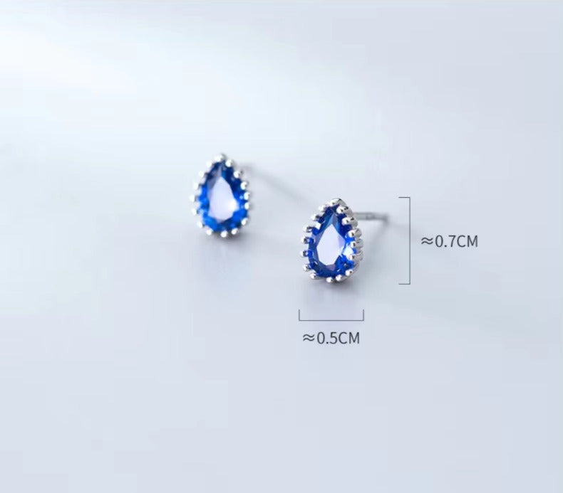 pendientes de plata de ley 925 con forma de diamante para mujer