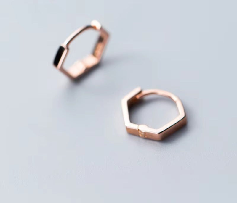 pendientes de plata de ley 2021 para mujer y niña, aretes geométricos simples