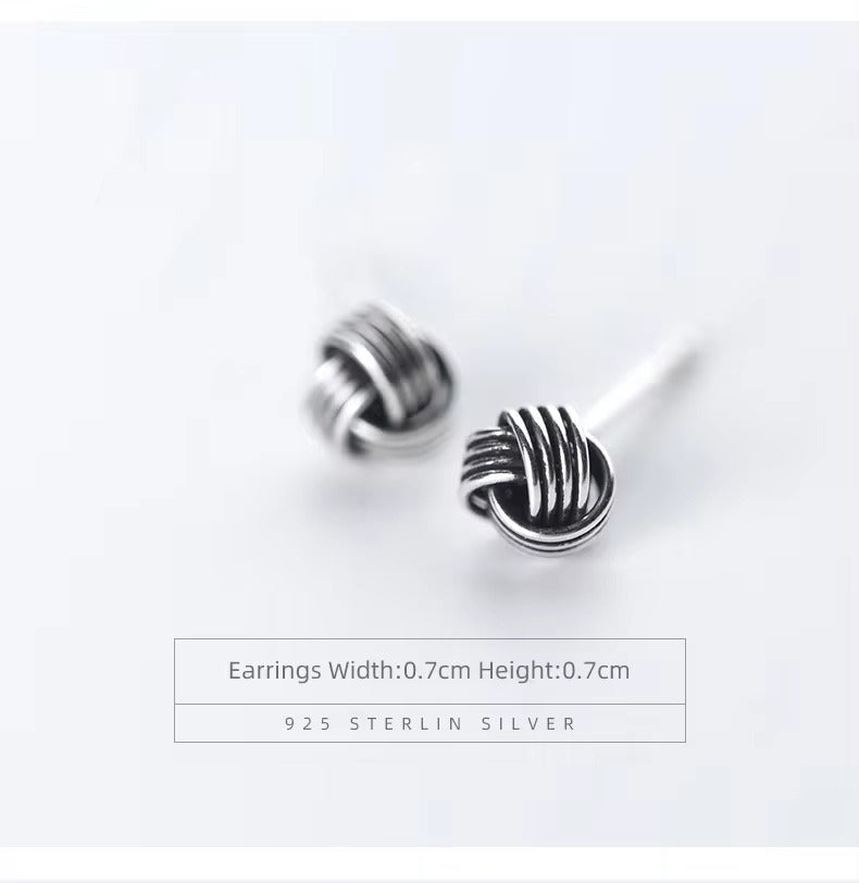 diseño Original 5 Estilo Vintage línea pendientes de perno para mujer 925 Plata de Ley