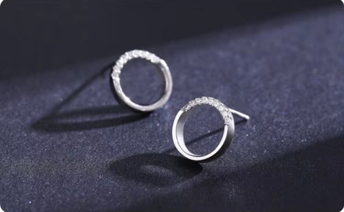 pendientes de tuerca redondos geométricos minimalistas para mujer