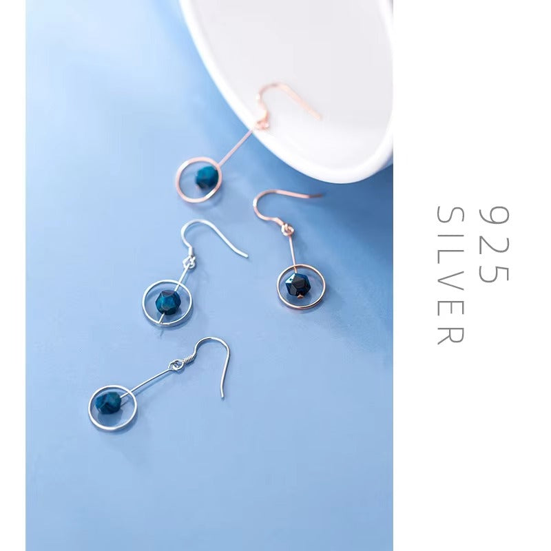 pendientes de plata de ley 925 con forma de gota para mujer, joyería fina