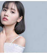 Load image into Gallery viewer, pendientes de gota de agua de cristal verde Simple para mujer, de plata de ley 100% 925