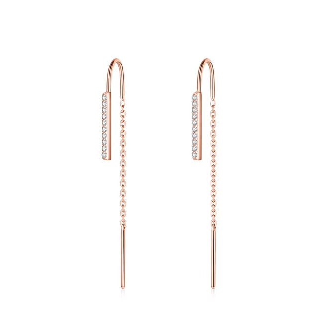 pendientes colgantes minimalistas para mujer