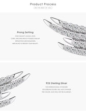 Load image into Gallery viewer, pendientes de plata de primera ley y Circonia cúbica para mujer, aretes pequeños