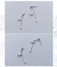 Load image into Gallery viewer, pendientes de plata de ley 925 con forma de flor para mujer