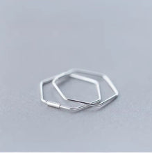 Load image into Gallery viewer, pendientes de aro de plata de primera ley para mujer, aretes pequeños