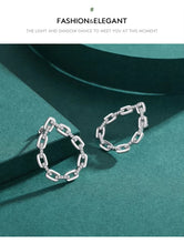 Cargar imagen en el visor de la galería, pendientes de plata esterlina 925 para mujer, aretes grandes de lujo con cierre apilable