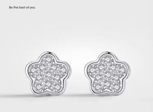 Cargar imagen en el visor de la galería, pendientes de tuerca de circonia cúbica para mujer y niña