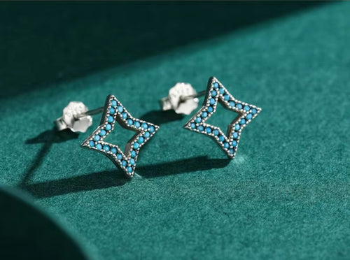 pendientes minimalistas de Plata de Ley 925 para mujer