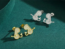 Load image into Gallery viewer, pendientes de plata de ley 925 con forma de gafas de natación para mujer