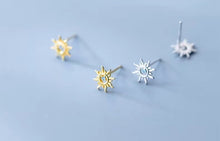 Load image into Gallery viewer, pendientes de plata de ley 925 con forma de Helios para mujer