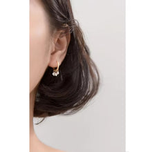 Load image into Gallery viewer, pendientes de aro de Plata de Ley 925 para mujer, joyería fina con borla