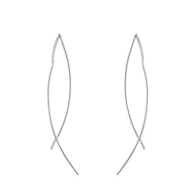 pendientes colgantes de plata de ley 925 para mujer, joyería fina