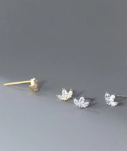 Load image into Gallery viewer, pendientes de plata de primera ley y Circonia cúbica para mujer