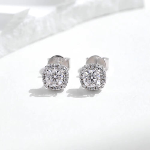 pendientes de moissanita de Color D para mujer