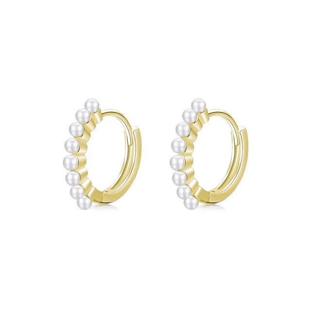 pendientes de aro de plata de ley 100% para mujer
