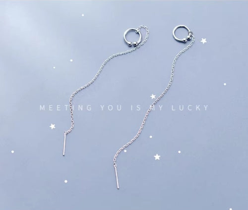 pendientes de gota de cadena larga para mujer