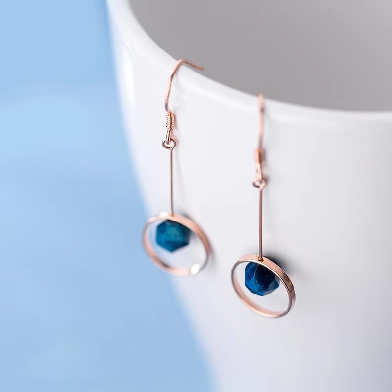 pendientes de plata de ley 925 con forma de gota para mujer, joyería fina