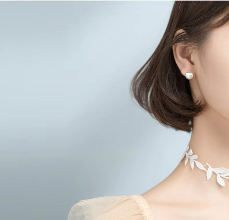 pendientes geométricos de Plata de Ley 925 para mujer