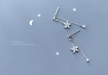 Load image into Gallery viewer, pendientes de plata de ley 925 con forma de flor para mujer