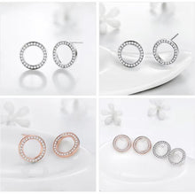 Load image into Gallery viewer, Pendientes de plata de ley 2021 para mujer
