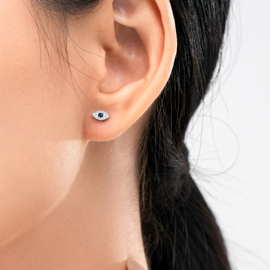 pendientes pequeños y bonitos de Plata de Ley 925 para mujer y niña