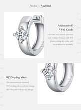 Load image into Gallery viewer, pendientes de aro de Plata de Ley 925 para mujer
