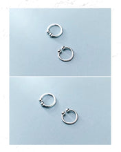 Load image into Gallery viewer, pendientes de Clip de Plata de Ley 925 para mujer, aretes de cuentas simples y lindas