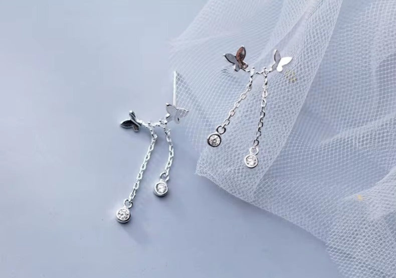 pendientes de plata de ley 925 auténtica para mujer y niña