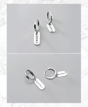 Load image into Gallery viewer, pendientes de aro de Plata de Ley 925 auténtica para mujer
