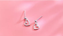 Load image into Gallery viewer, pendientes de plata de ley 925 auténtica para mujer, aretes colgantes Vintage esmerilados