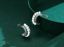Load image into Gallery viewer, pendientes de plata de ley 925 con perlas para mujer