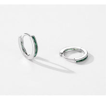 Load image into Gallery viewer, pendientes de aro de Plata de Ley 925 para mujer