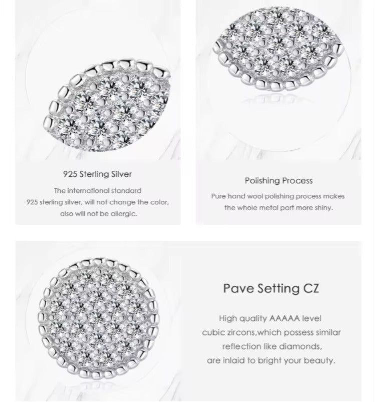 pendientes de plata de ley 925 para mujer