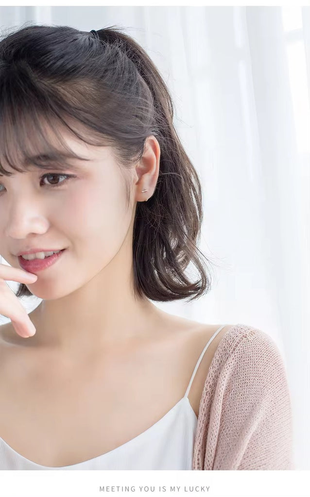 pendientes de aro de Plata de Ley 925 auténtica para mujer, aretes redondos de moda Simple