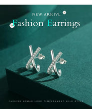 Load image into Gallery viewer, pendientes de plata esterlina 2021 para mujer y niña