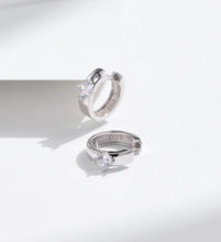 Load image into Gallery viewer, pendientes de aro de Plata de Ley 925 para mujer