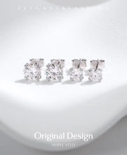 Load image into Gallery viewer, pendientes de plata de ley 925 de moissanita para mujer