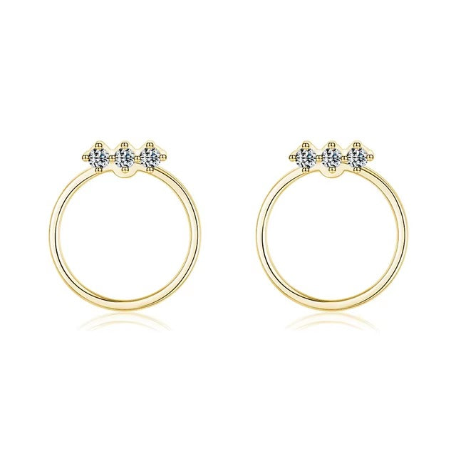 pendientes de plata de primera ley y Circonia cúbica para mujer