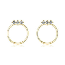 Load image into Gallery viewer, pendientes de plata de primera ley y Circonia cúbica para mujer