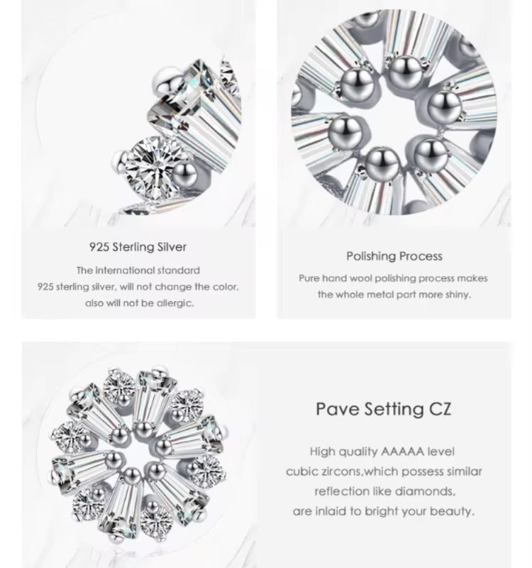 pendientes de plata esterlina 925 para mujer